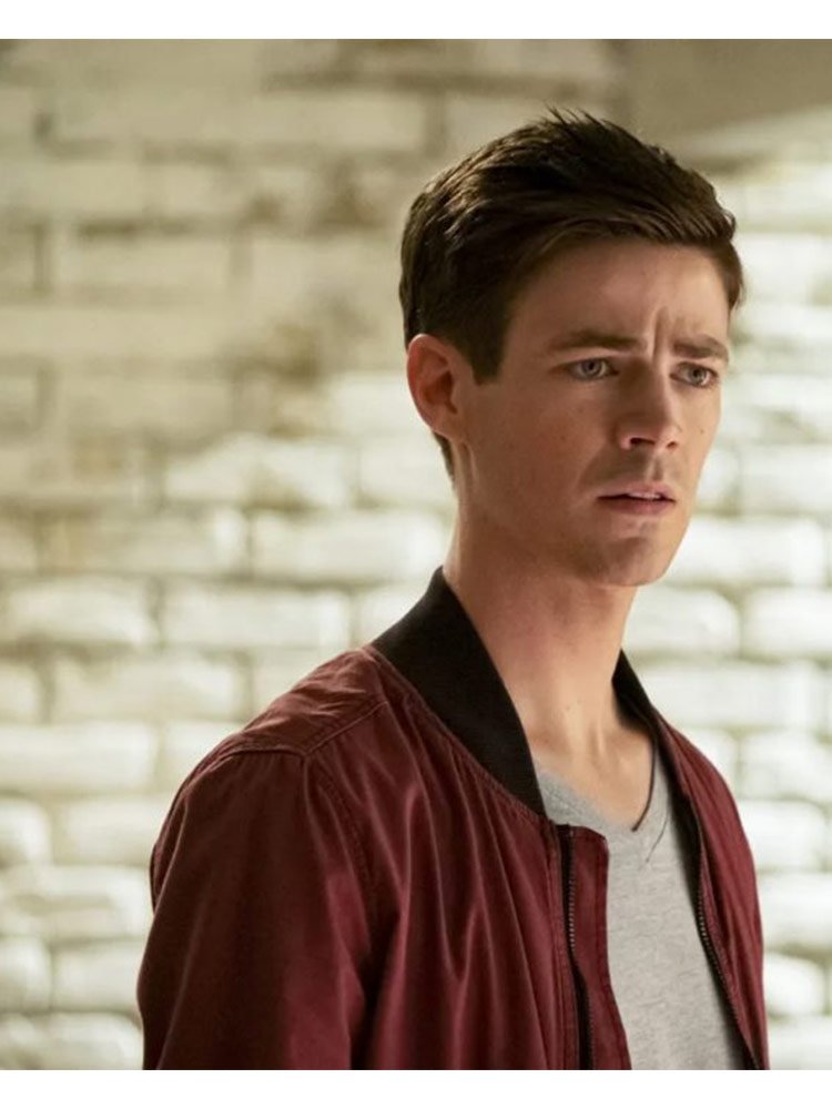 The-Flash-Barry-Allen-Marron-Bomber-Jacket The-Flash-Barry-Allen-Marron-Bomber-Jacket