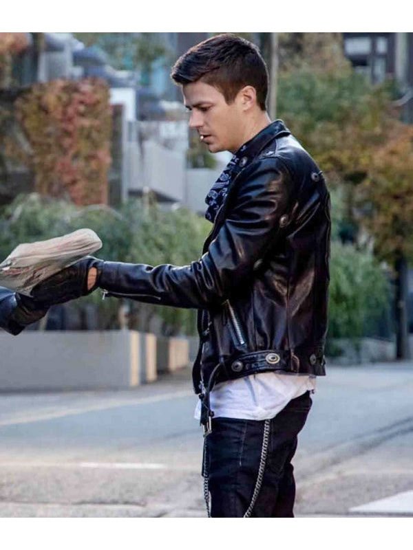 The-Flash-Grant-Gustin-Black-Biker-Jacket