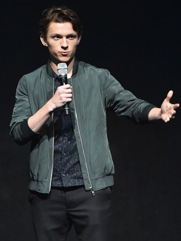 Tom-Holland-Spider-Man-Homecoming-Premier-Green-Satin-Jacket Tom-Holland-Spider-Man-Homecoming-Premier-Green-Satin-Jacket