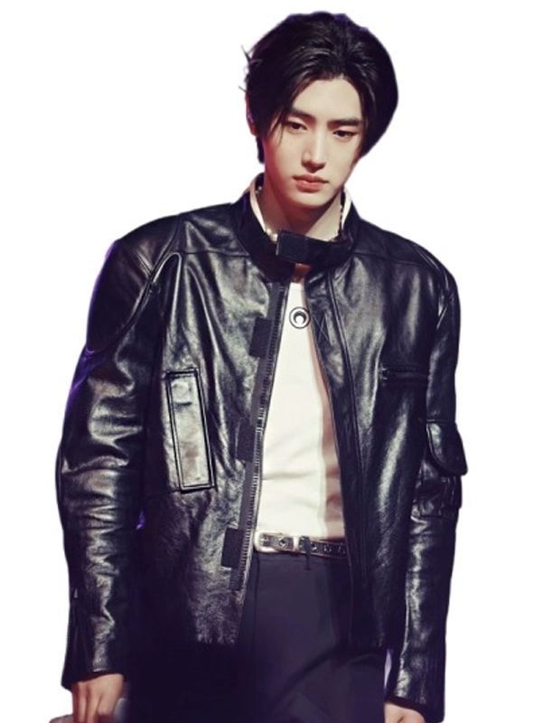SUNGHOON BLACK LEATHER JACKET