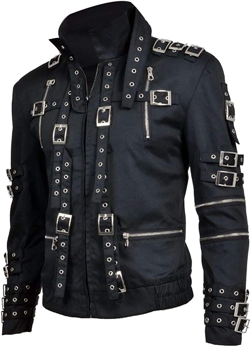 Mens King Bad Metal Rock Concert Black Cotton Costume