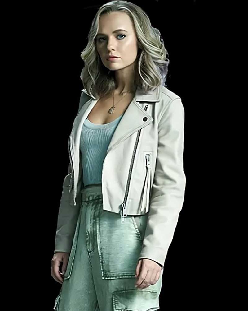 Knights of the Zodiac 2023 Madison Iseman Beige Leather Jacket