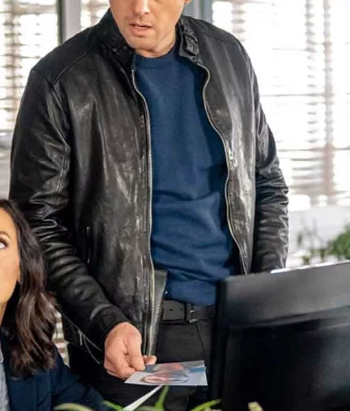 Kristoffer Polaha Mystery 101 Leather Jacket