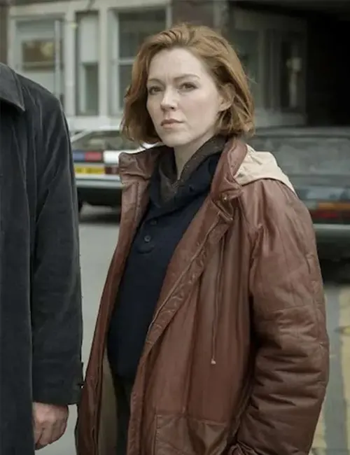 The Gold 2023 Charlotte Spencer Brown Leather Coat