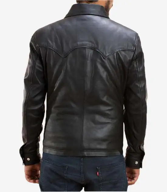 Walking Dead Governor Black Leather Jacket