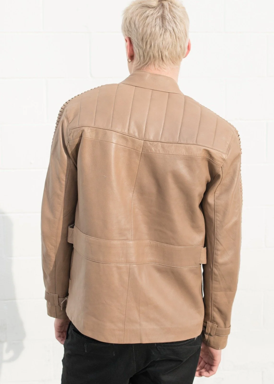 Mens Finn Light Brown Rebel Leather Jacket