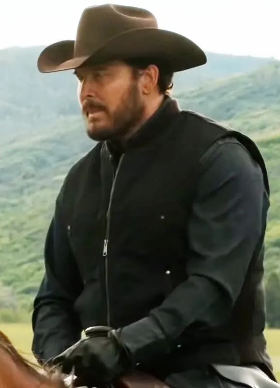 Rip Wheeler Black Vest From Yellowstone