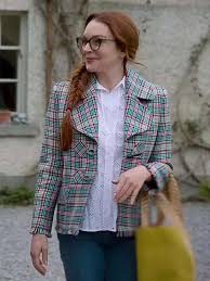 Lindsay Lohan Irish Wish 2024 Plaid Blazer