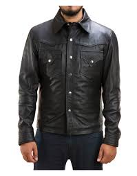 Walking Dead Governor Black Leather Jacket