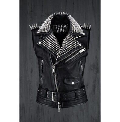 LEATHER STUDDED VEST