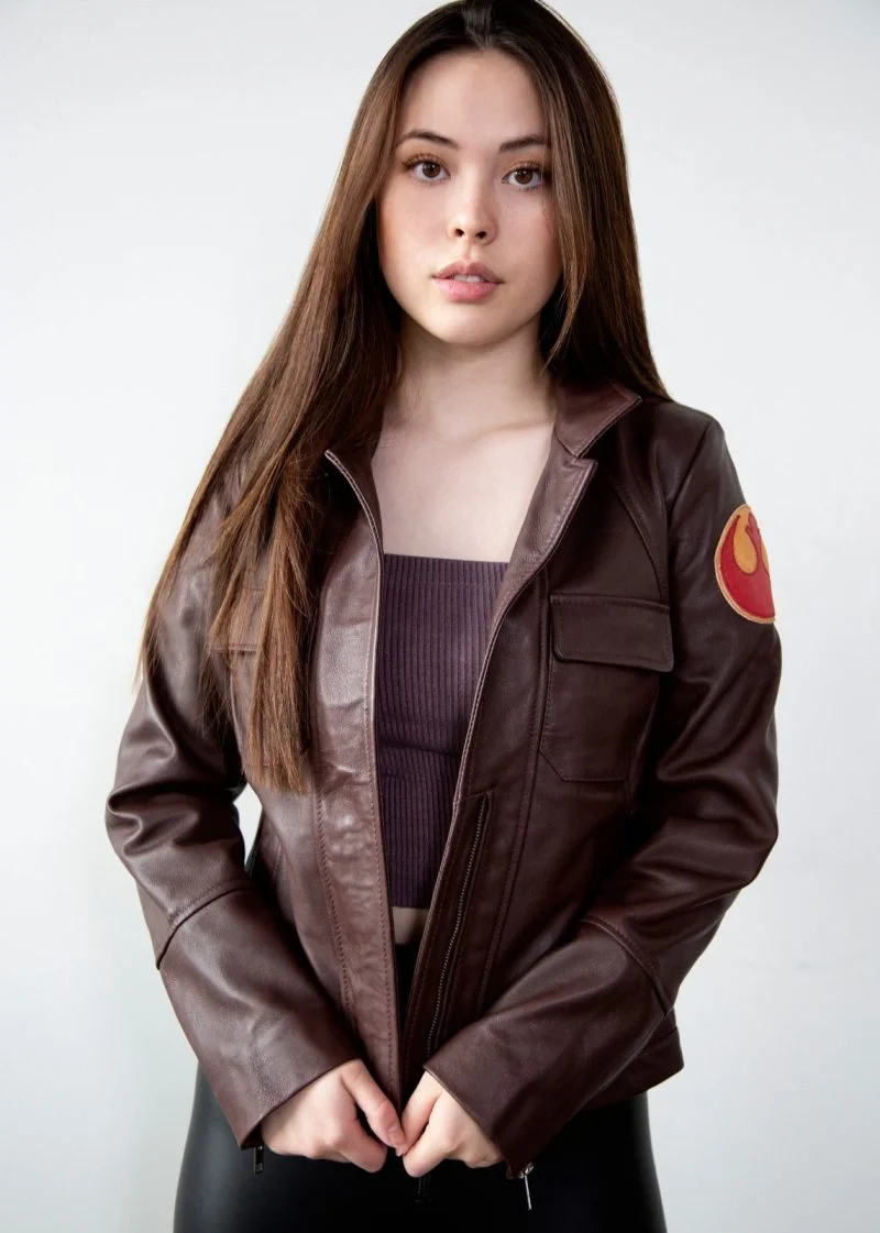 Womens Rebel Alliance Brown Leather Jacket