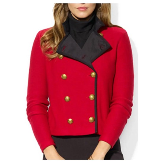 Twisted Kylie Bunbury Red Peacoat