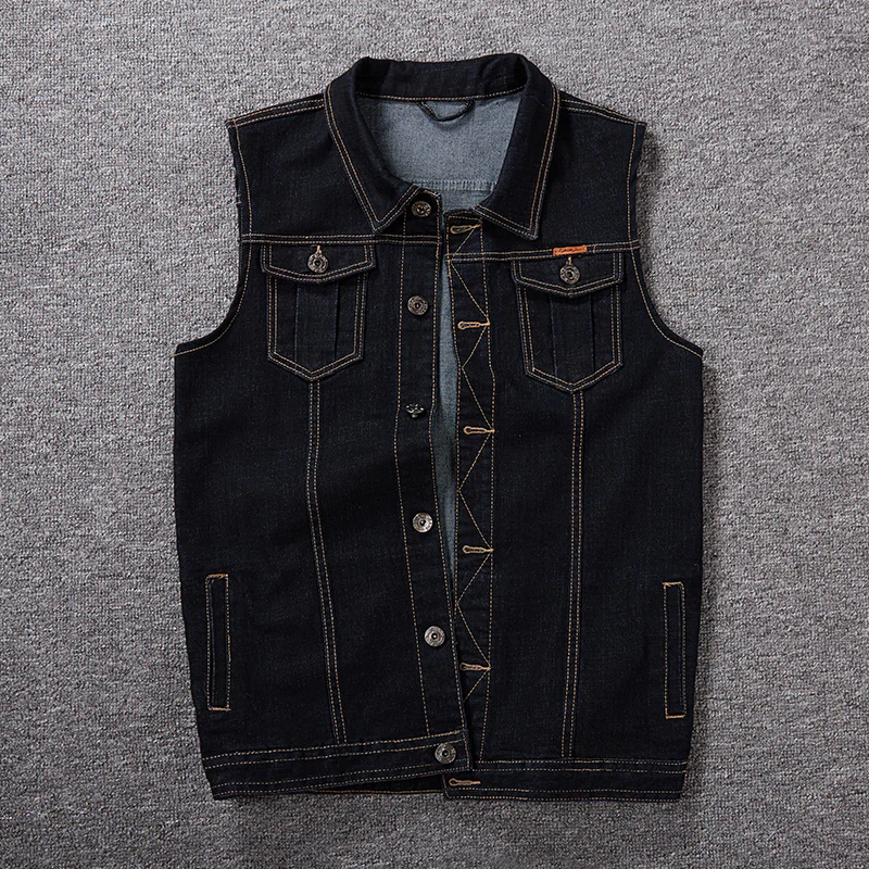 Men's Plus Size Denim Vest
