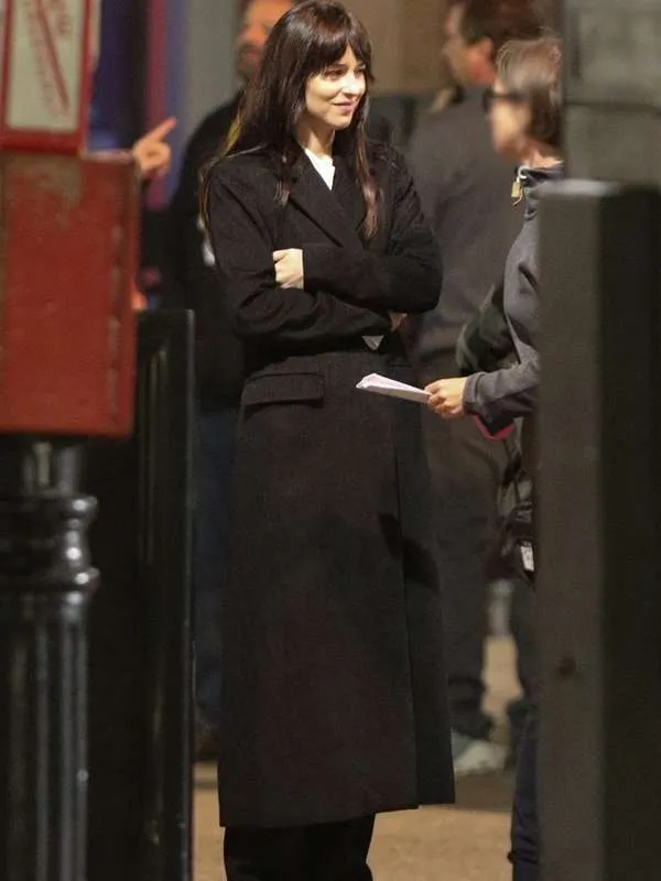 Dakota Johnson Madame Web 2024 Black Coat