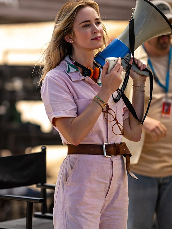 THE FALL GUY EMILY BLUNT PINK JUMPSUIT