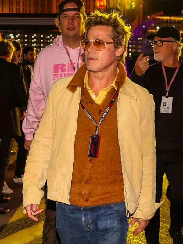 Brad Pitt F1 Movie Premiere Yellow Cotton Jacket