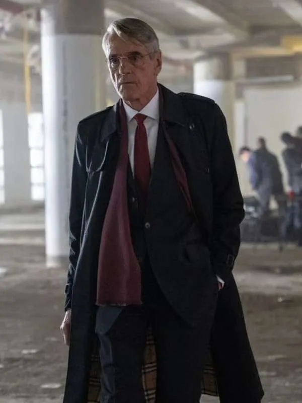 Jeremy Irons The Beekeeper 2024 Black Coat