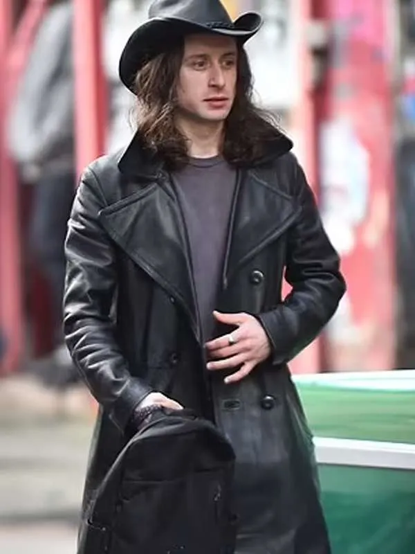 Rory Culkin 5lbs of Pressure Black Leather Coat