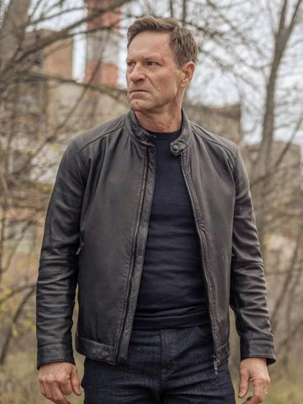 Aaron Eckhart Chief of Station 2024 Leather Jacket