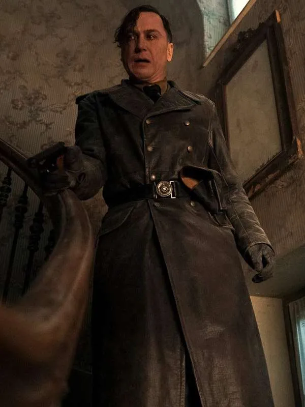 Reinhold von Rumpel All the Light We Cannot See S01 Black Leather Coat