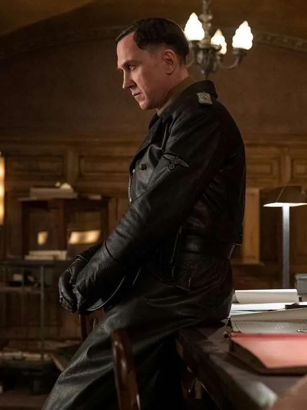 Reinhold von Rumpel All the Light We Cannot See S01 Black Leather Coat