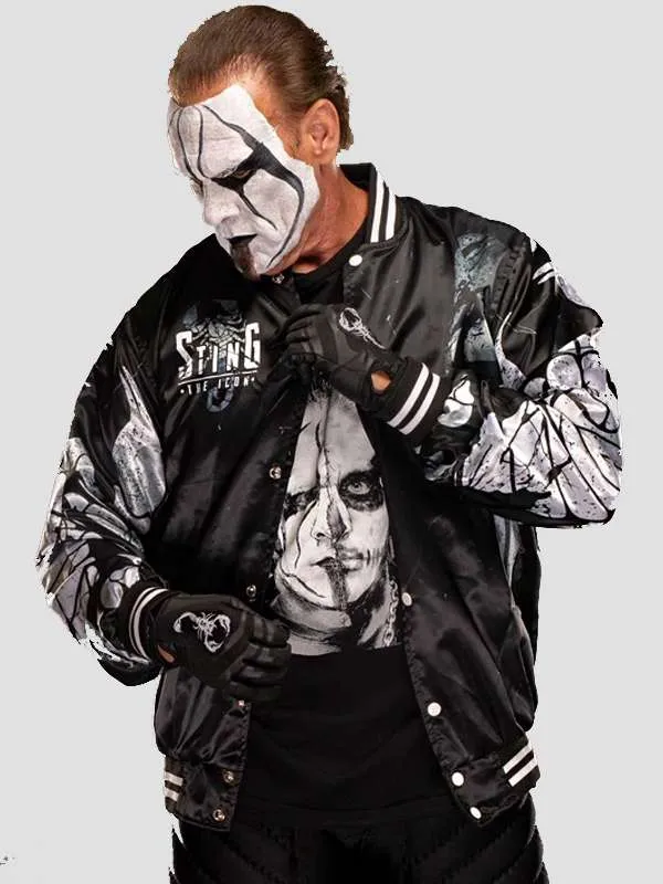 Sting AEW Black Bomber Jacket
