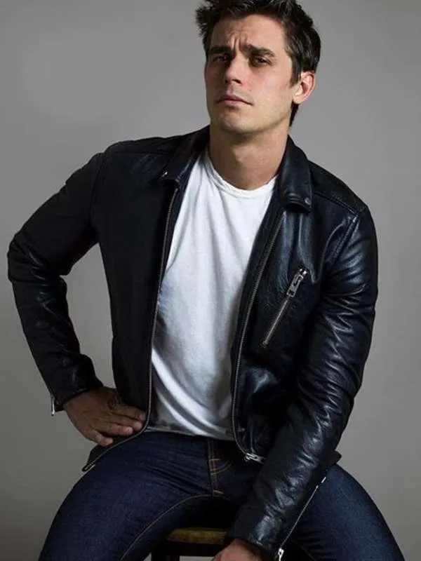 Antoni Porowski Queer Eye Black Leather Jacket