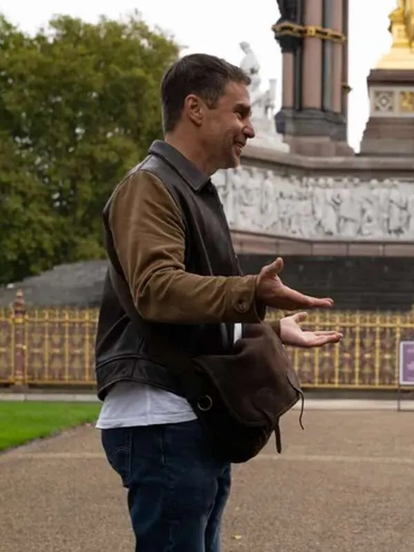 Sam Rockwell Argylle 2024 Brown Jacket