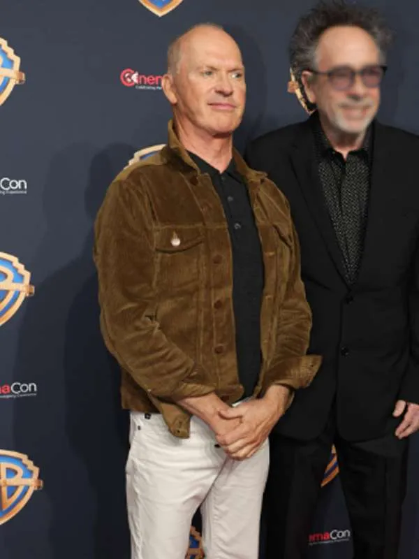 Michael Keaton Beetlejuice Beetlejuice 2024 Brown Jacket
