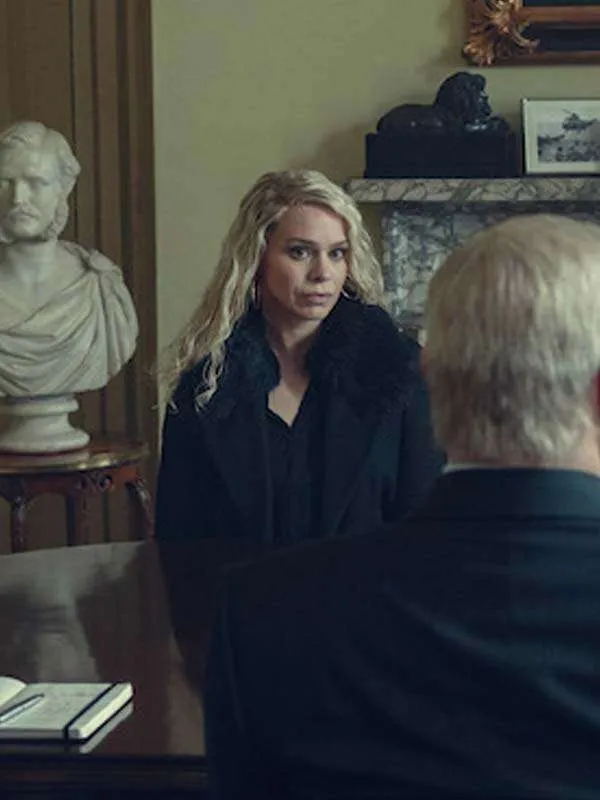 Billie Piper Scoop 2024 Black Coat