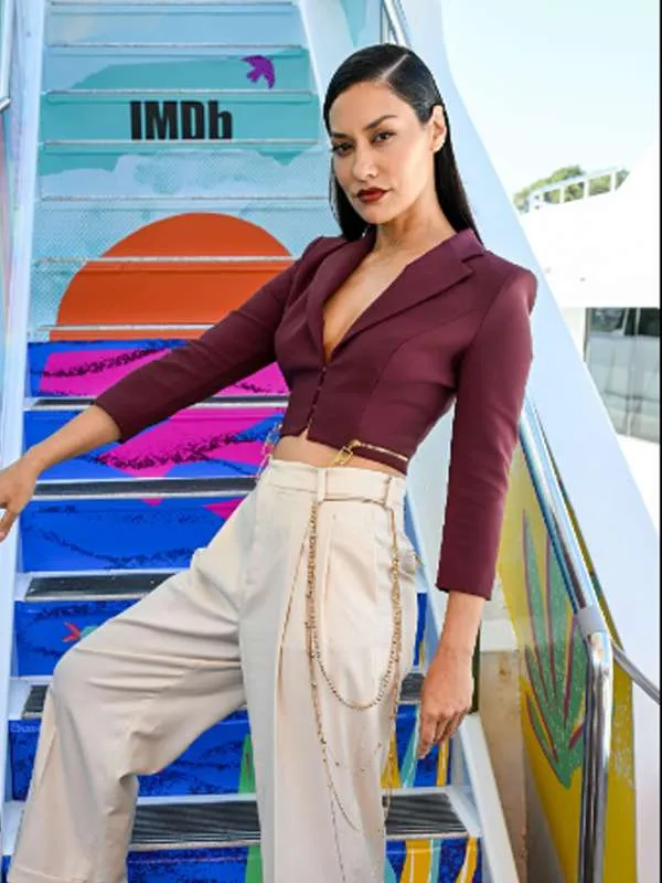 Janina Gavankar Borderlands 2024 Cropped Blazer