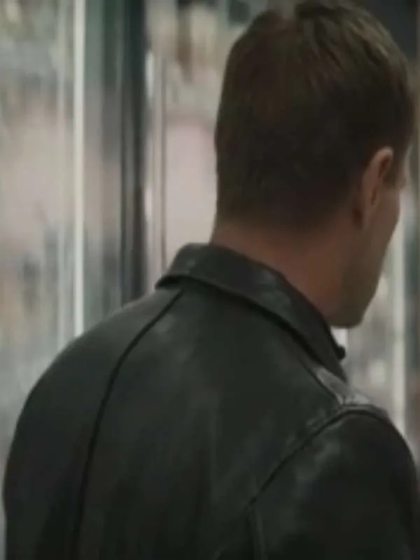 Aaron Eckhart Chief of Station Black Leather Jacket