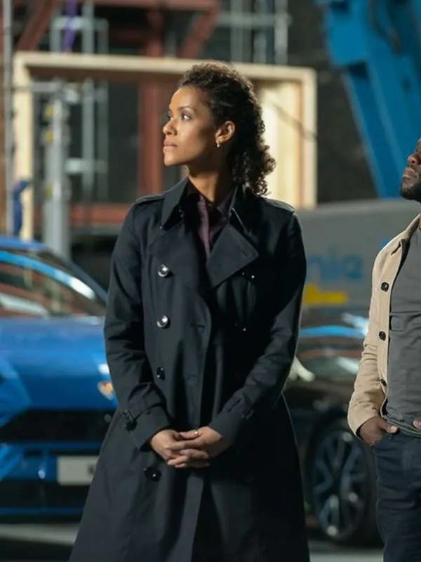 Gugu Mbatha-Raw Lift 2024 Black Coat