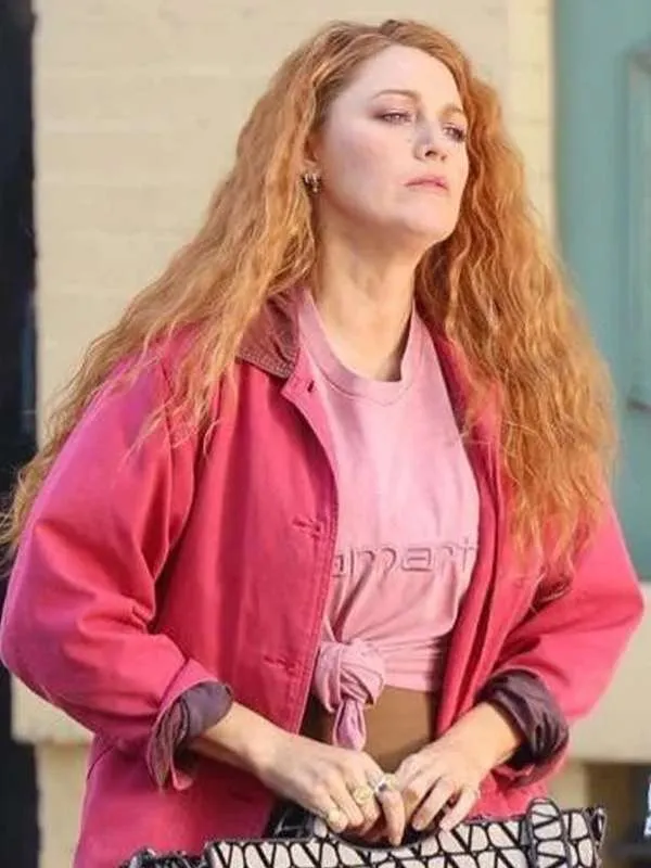 Blake Lively It Ends with Us Pink Jacket