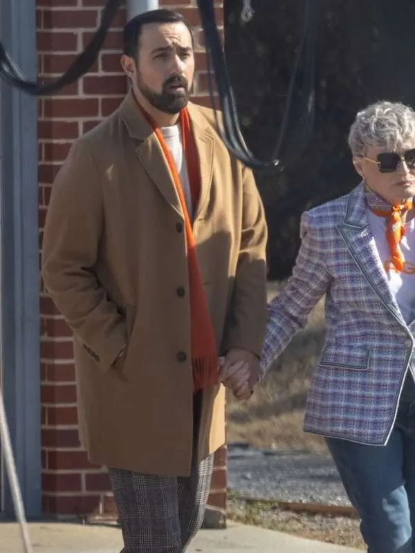 Jamie Demetriou Back in Action Brown Coat