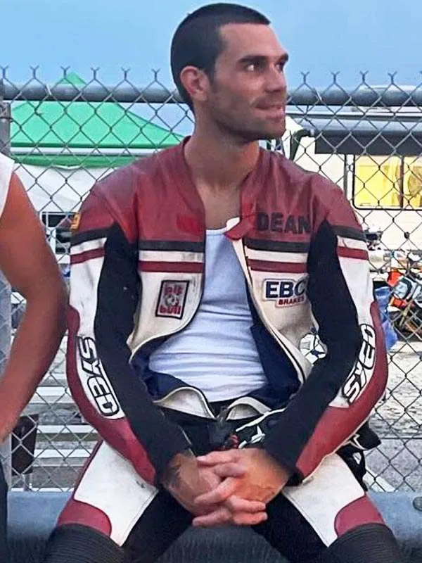 One Fast Move 2024 K.J. Apa Racer Leather Jacket