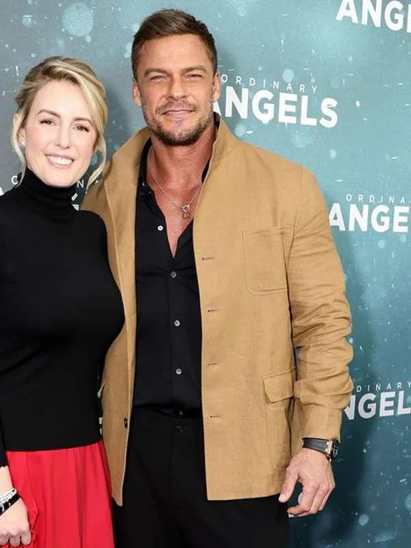 Alan Ritchson Ordinary Angels 2024 Premiere Brown Jacket