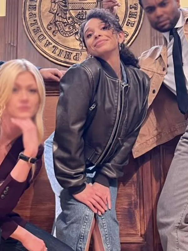 Sabrina Saudin True Justice Family Ties Black Leather Jacket