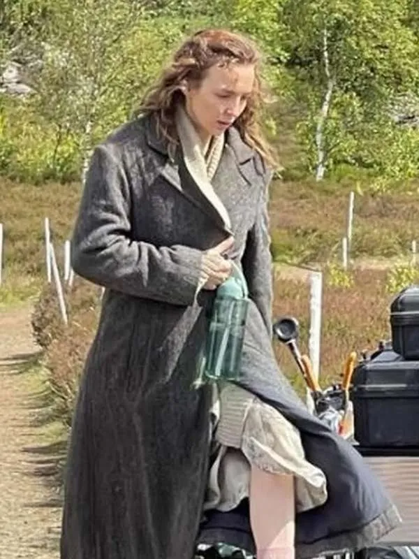 28 Years Later Jodie Comer Grey Trench Coat
