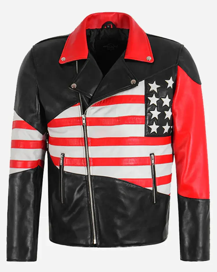 Draper American Flag Leather Jacket