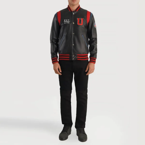 Liberte USA Leather Varsity Jacket