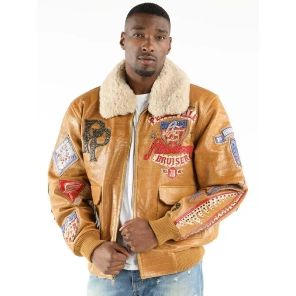 Pelle Pelle American Bruiser Leather Jacket  Mustard Jacket