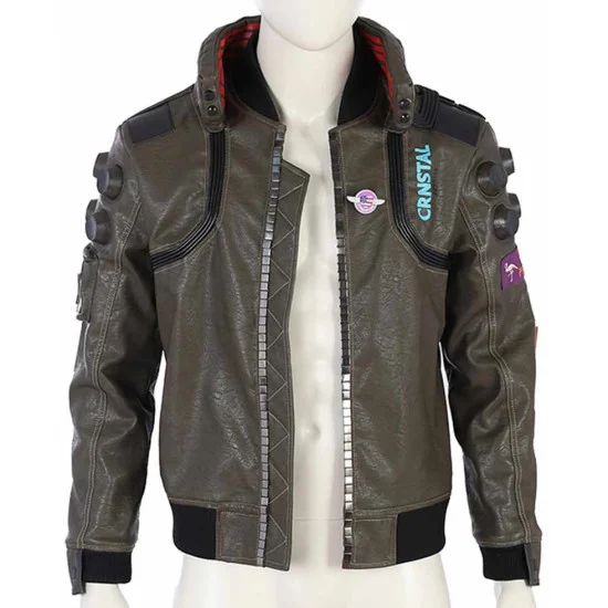 Cyberpunk 2077 Brown Leather Jacket