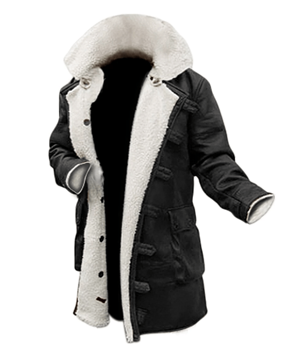Bane Swedish Real Leather Black Winter Coat
