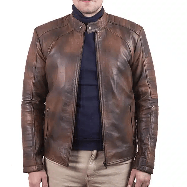 Vintage Brown Leather Jacket