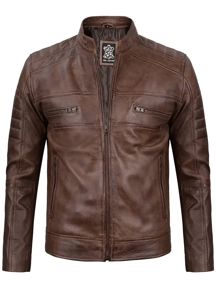 Austin Cafe Racer leather Jacket for Men