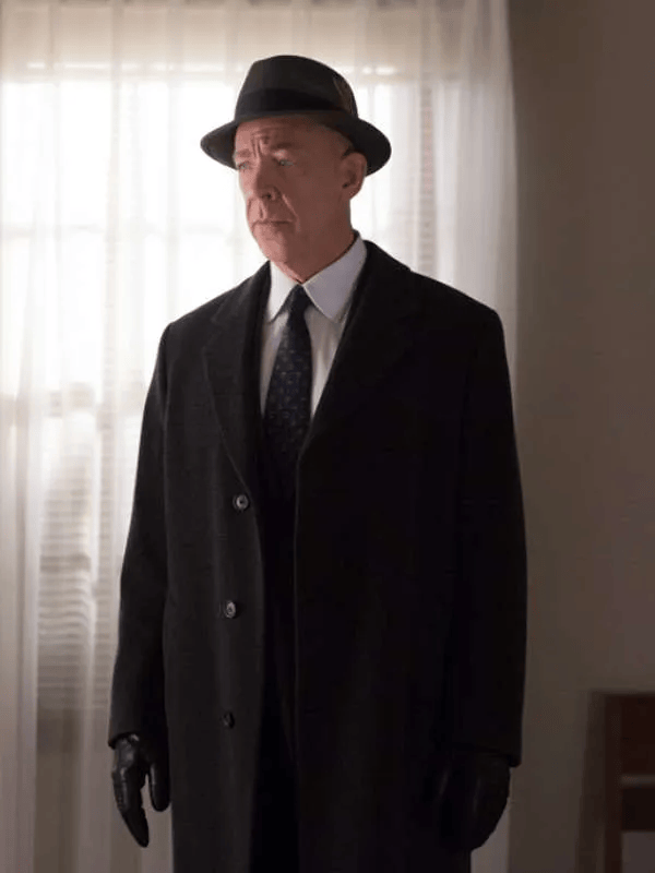 J.K. Simmons The Accountant Black Wool Coat