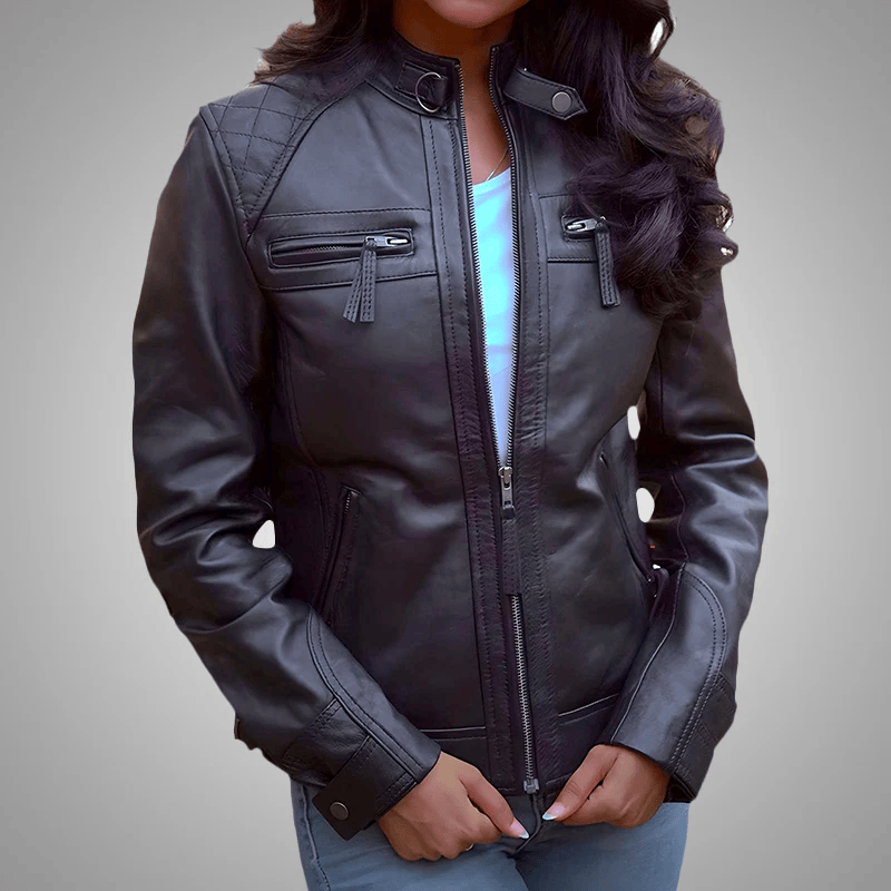 Women's Black leather Jacket