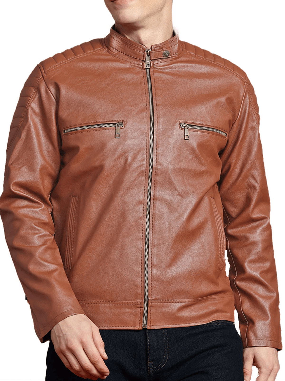 LEATHER FAUX JACKETS FOR MEN