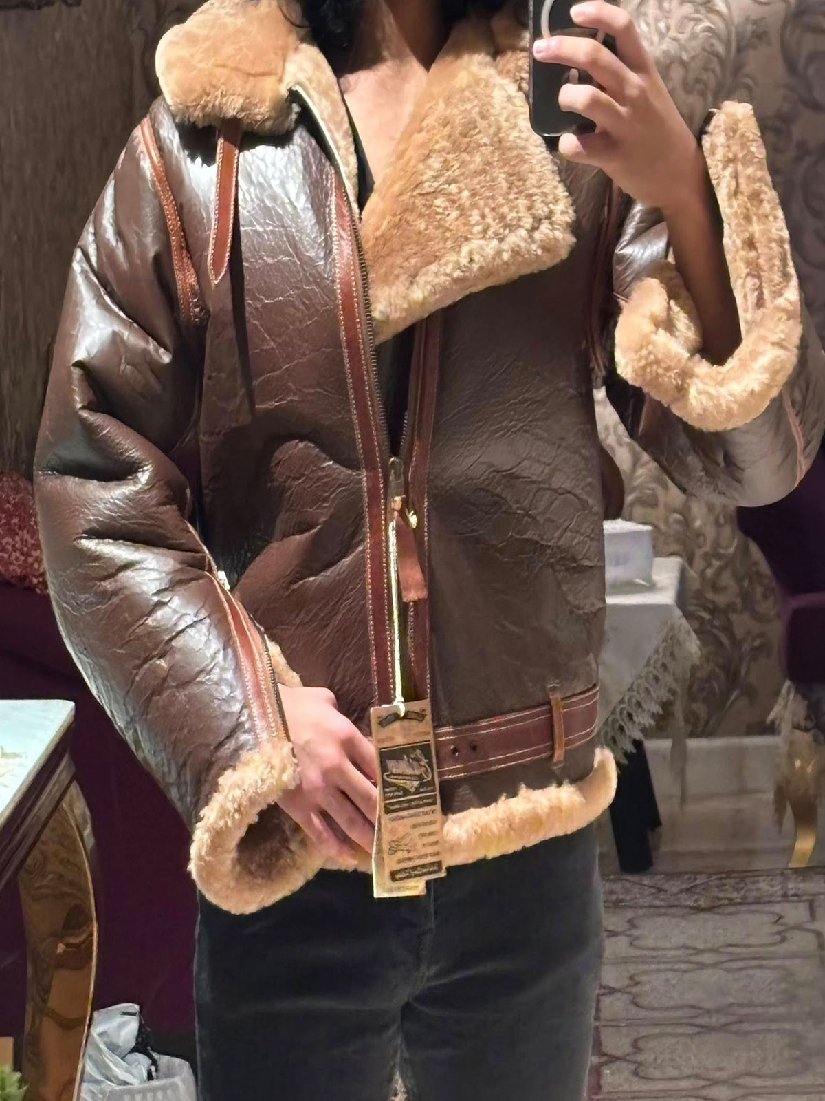 Bomber Leather Jacket For Men's & Womens